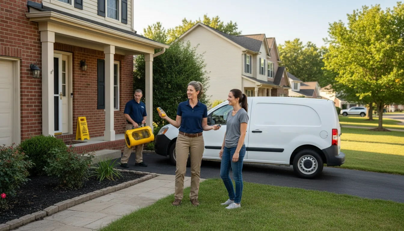 Residential water damage restoration in West Alexandria, OH